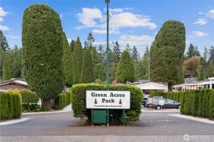 Green Acres Park is a family owned and managed 55+ Community.  It is a welcoming community where neighbors become friends.  All this just minutes to Canyon Park amenities of shopping, restaurants, parks and I-405.