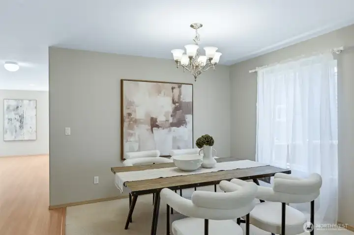 Formal dining room perfect for memorable dinners and celebrations.