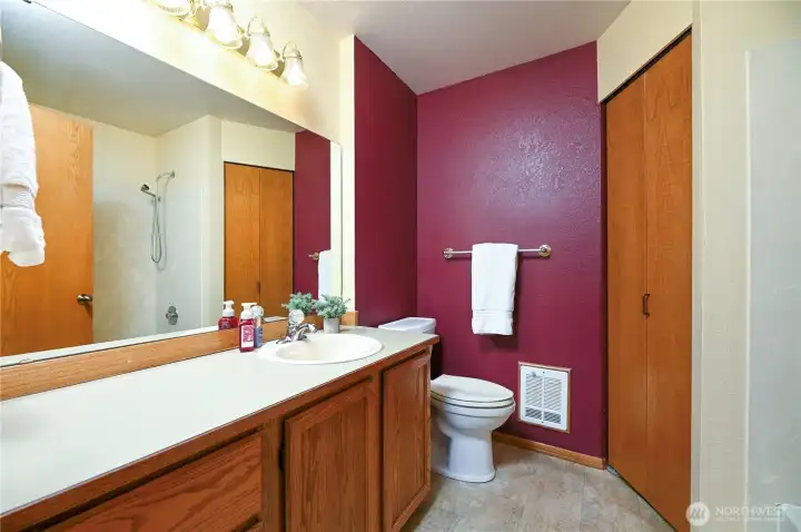 The generous primary suite features a walk-in closet and full ensuite bath The generous primary suite features a walk-in closet and full ensuite bath