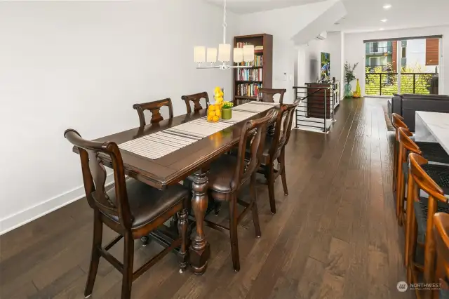 Spacious Dining Area with room for your bookshelves. Note all of the wall space to display your art and photos.