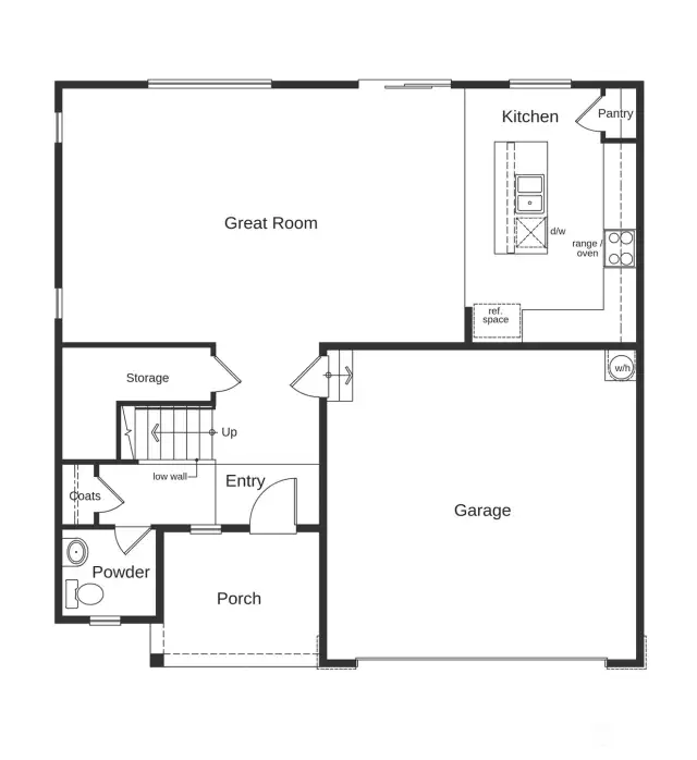 Layout of the 2230A main level.