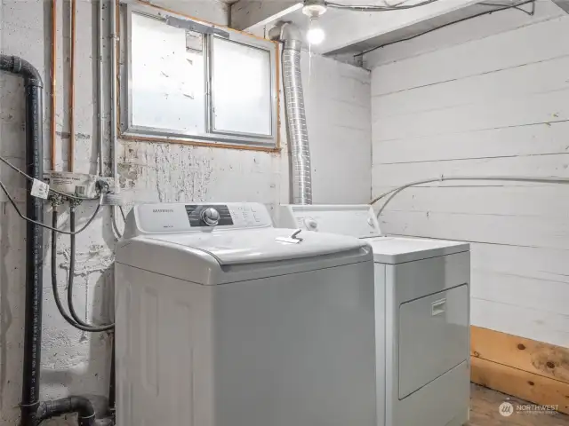 Laundry in basement