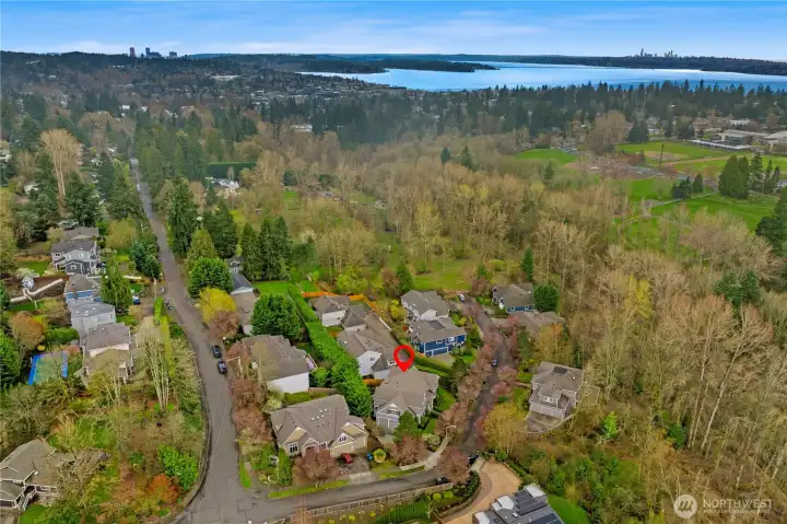 Home is a four minute drive to downtown Kirkland and the waterfront.