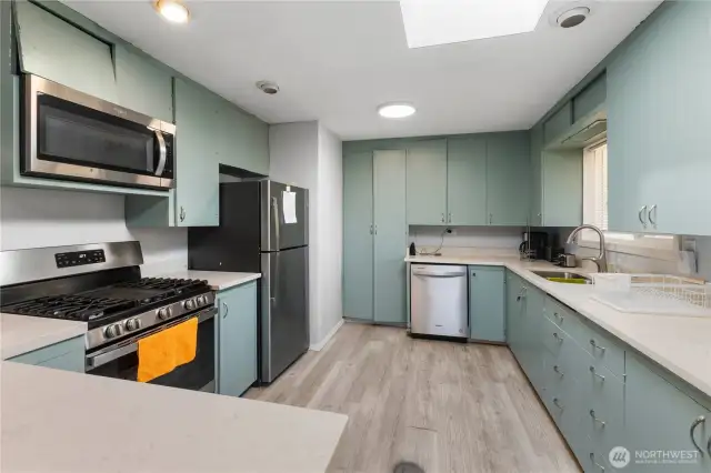 Additional view of the kitchen.