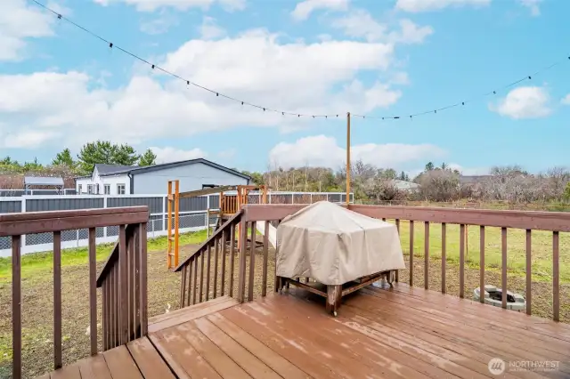 big backyard, fenced