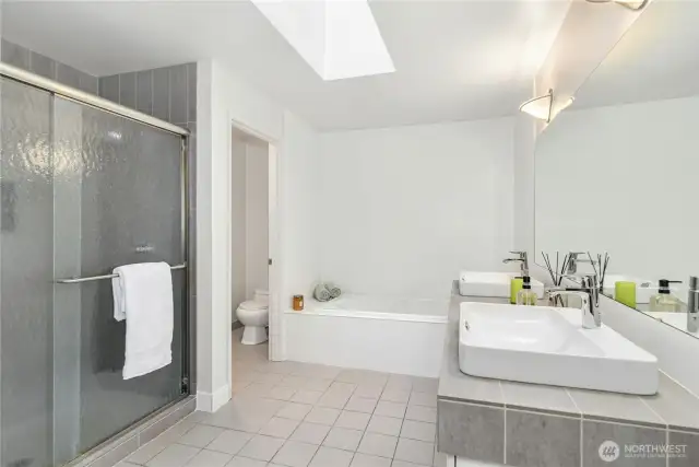 A soaking tub to unwind at the end of a busy day.