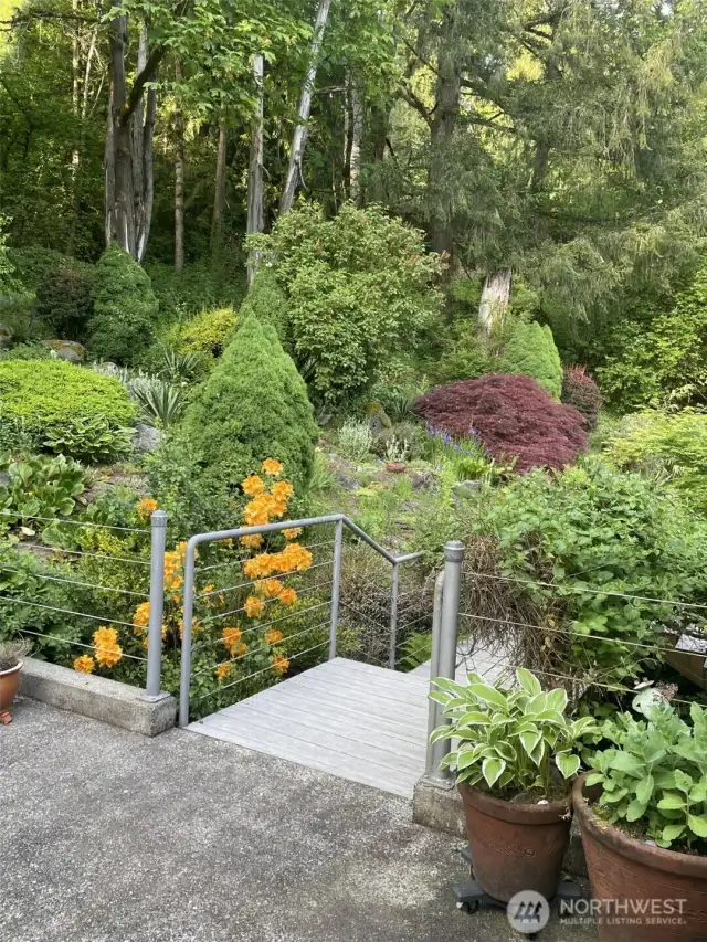 NW landscaping enhances the natural surroundings.