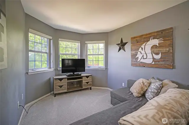 The spacious loft/bonus room.