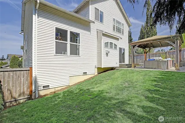 Backyard looking NW.