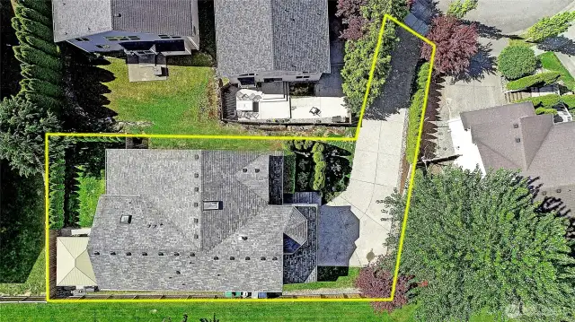 Drone shot showing the approx. border.