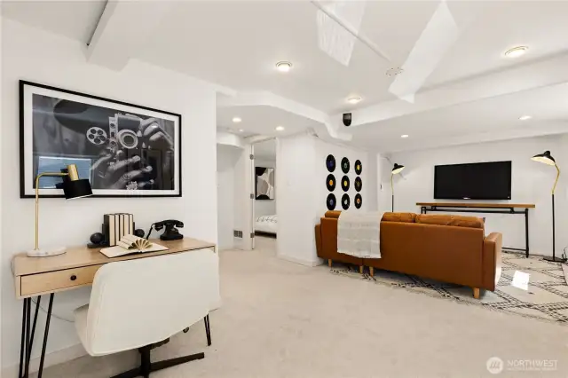 Spacious lower level bonus room.