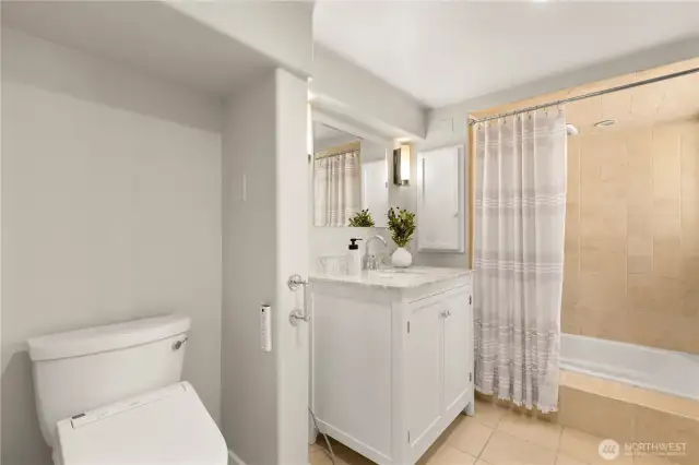 Lower level full bathroom.