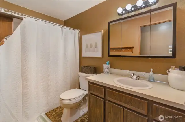 Main Bath with tub/shower & vanity