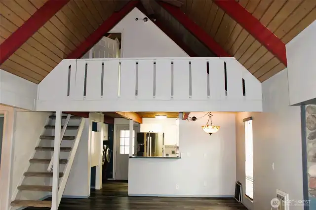 View up to third bedroom and extra room for office or crafts.