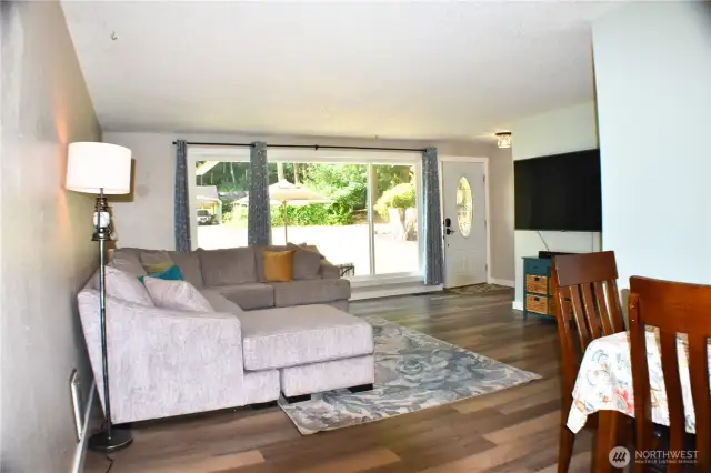Spacious and well lit living room. The perfect size for entertaining or relaxing.