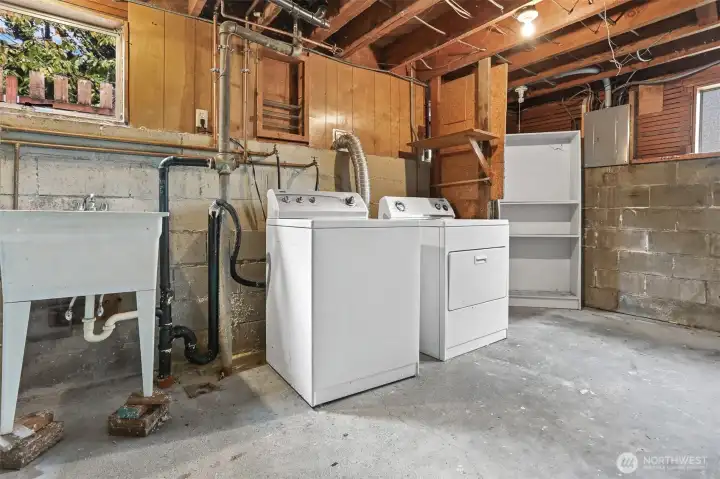 Washer and dryer.