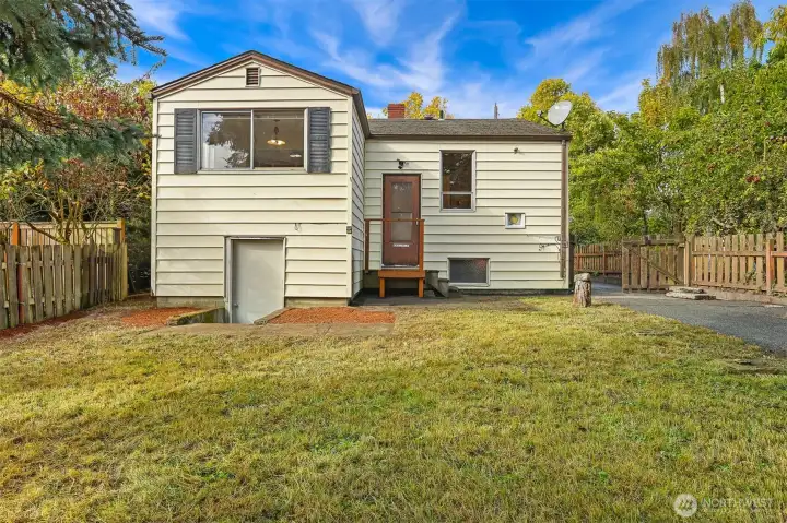 View of back of home in the back yard.