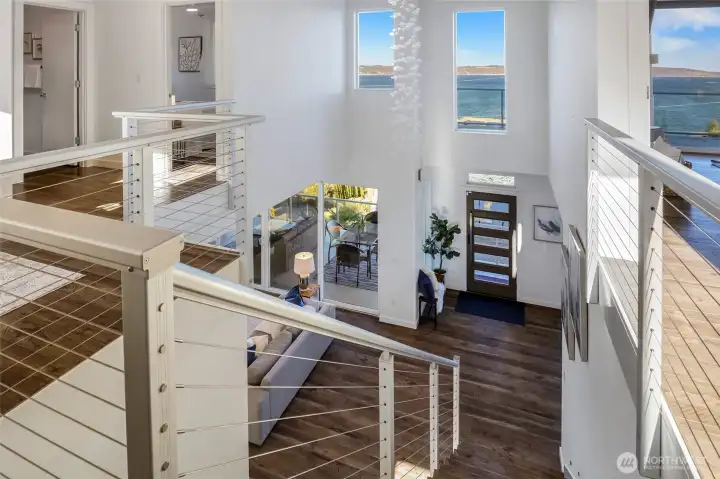 Upstairs showcases the views from every room.