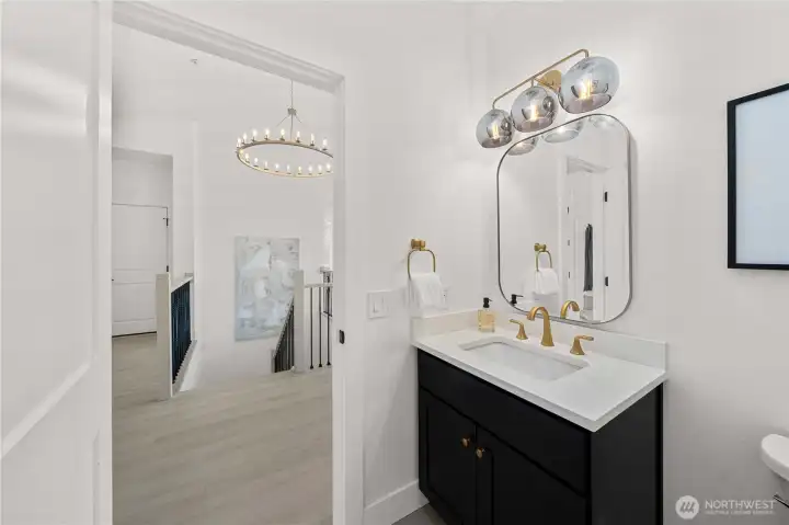 Upgraded powder room