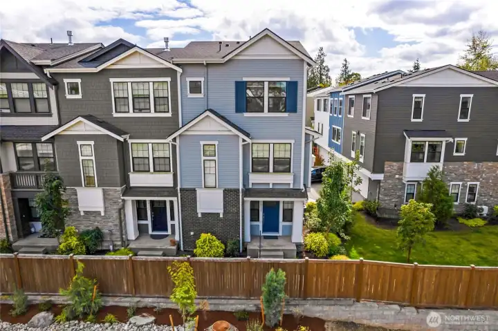 Front Door on other side of home. (Unit on Far Right)