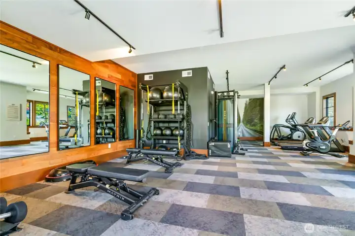 Gym area in clubhouse
