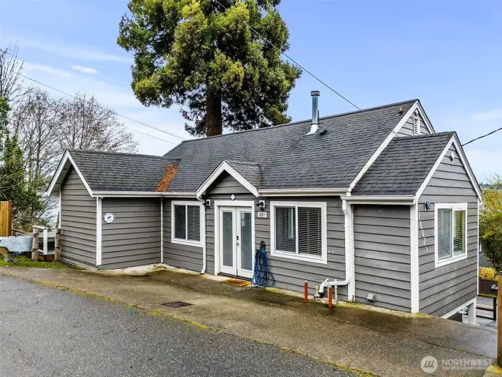 View of the top unit front entrance.