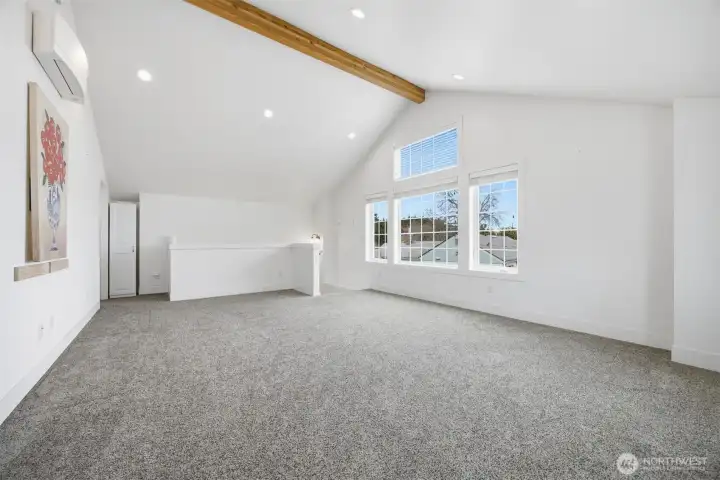 Another view showing this very large family/recreation room that has endless possibilities!