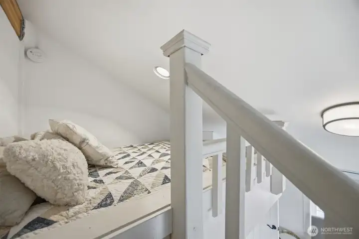 This is the upper loft bed for the northern bedroom off the family room.