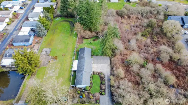 The lot next door is used for parking for the church across the street.