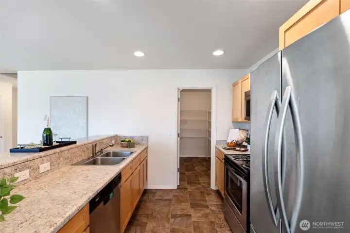 Kitchen view from dining area