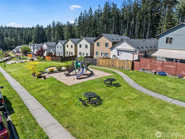 Backside with community playground