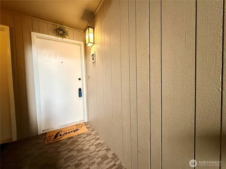 Front entrance to unit 12 condo.