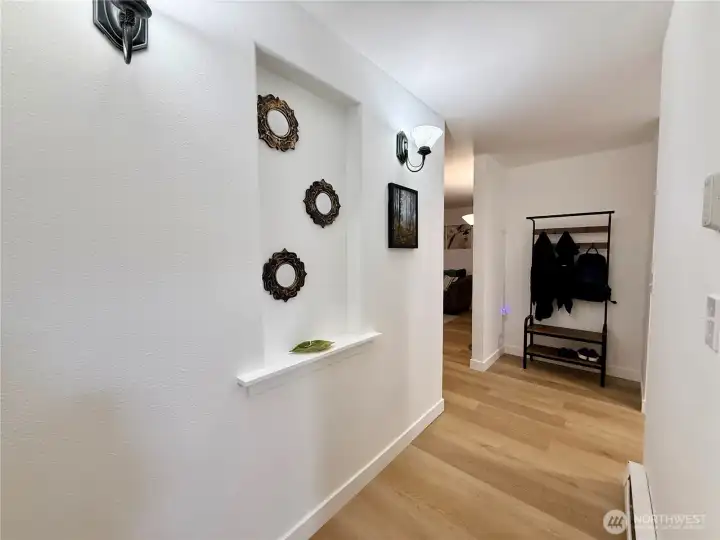 Inside the front entry of unit 12