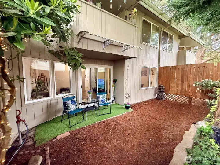 Back of the home, unit 12 in the backyard,