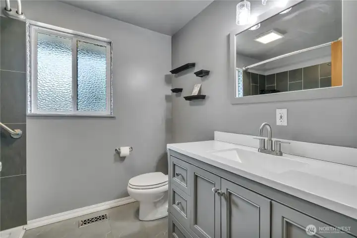 Updated Vanity and Toilet