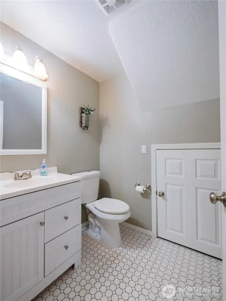 POWDER ROOM TILED FLOOR