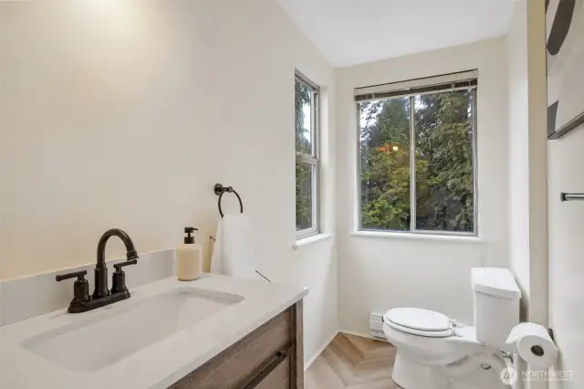 Upper half bathroom.