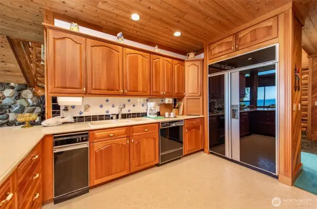 Trash compactor, dishwasher, subzero refrigerator