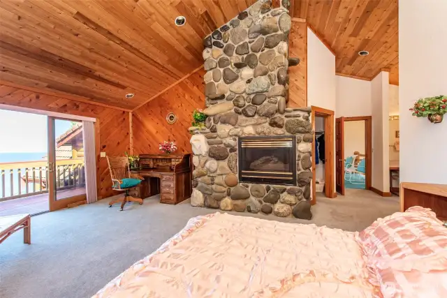 Propane fireplace with remote start