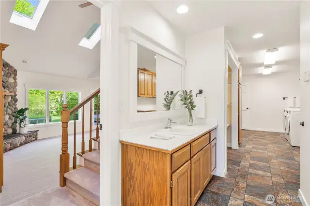 Utility Room Bathroom (Virtually Staged)