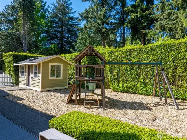 Backyard Shed & Play Area
