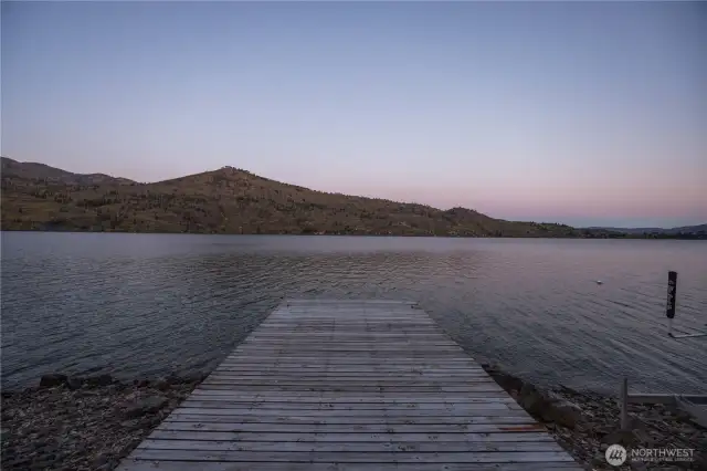 Skip the boat chop of downtown Chelan and be on the smooth part of the lake