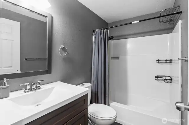 Well-dressed bathroom two will serve your guests nicely.