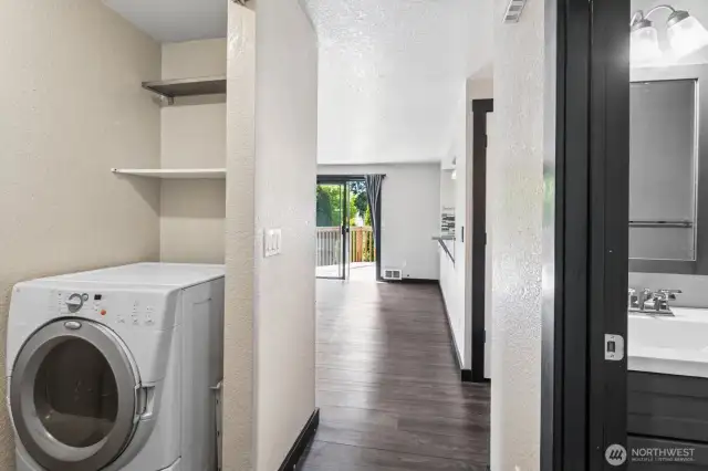 Another view of laundry space.