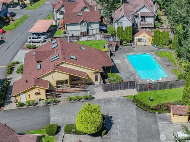 Outdoor pool to splash around or sit poolside and sip your favorite beverage.