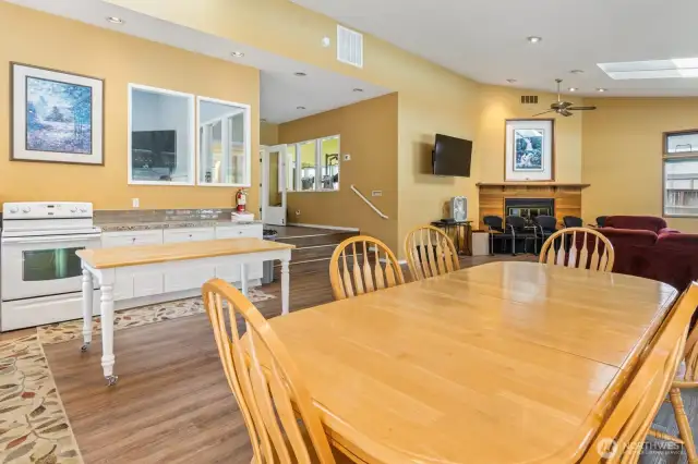 Clubhouse kitchen area.