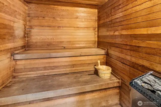 Detox in the hot sauna after a good workout.