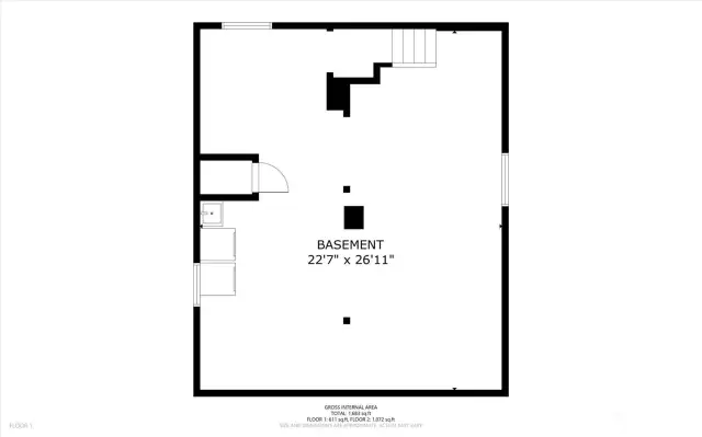 Lower level floor plan. Multipurpose lower level unfolds a great room, offering flexibility for entertainment, relaxation or hobbies.