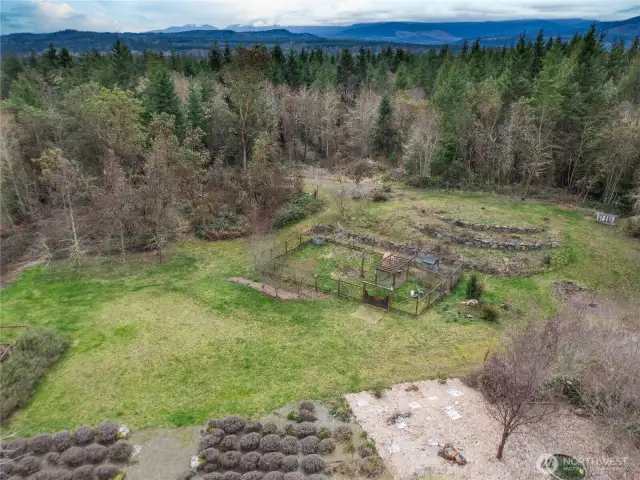 1221. Bird's eye view of the land below the house.