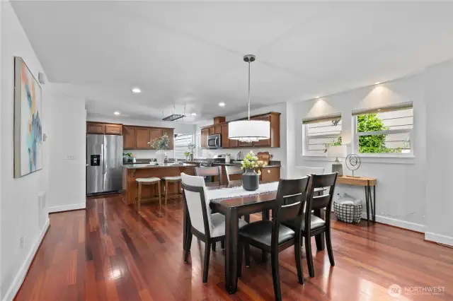Beautiful cherry hardwoods throughout.